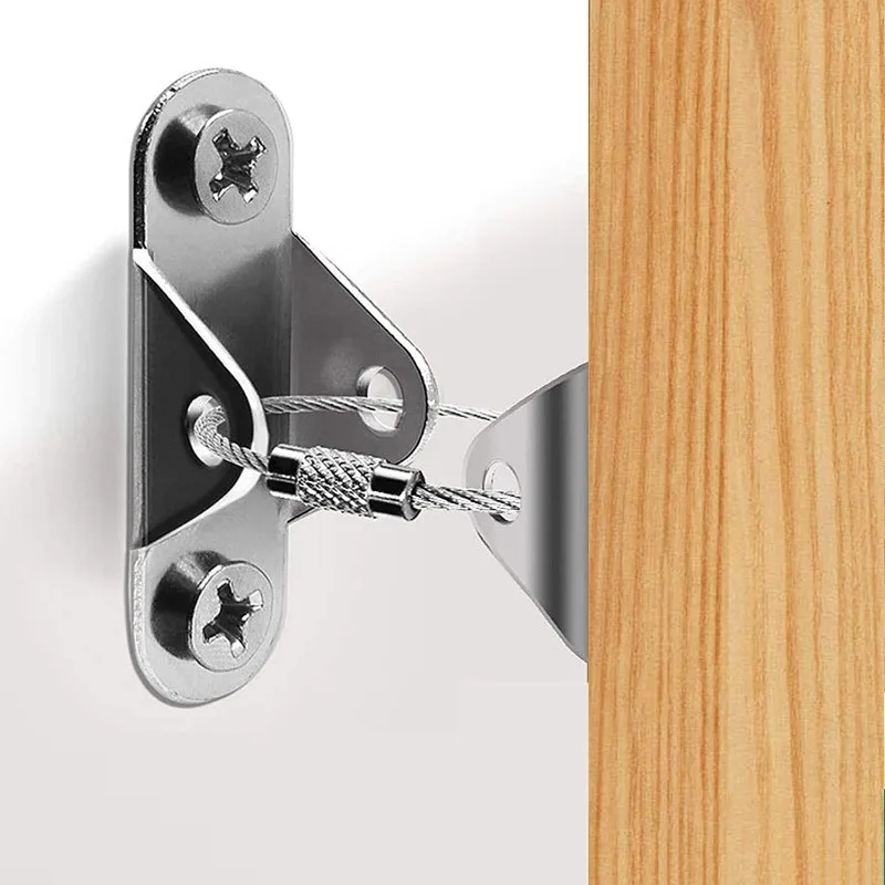 Earthquake Anchor Strap - 6 Sets Anti-Kipp-Möbelanker zur Wandbefestigung, Sicherheitsgurte,